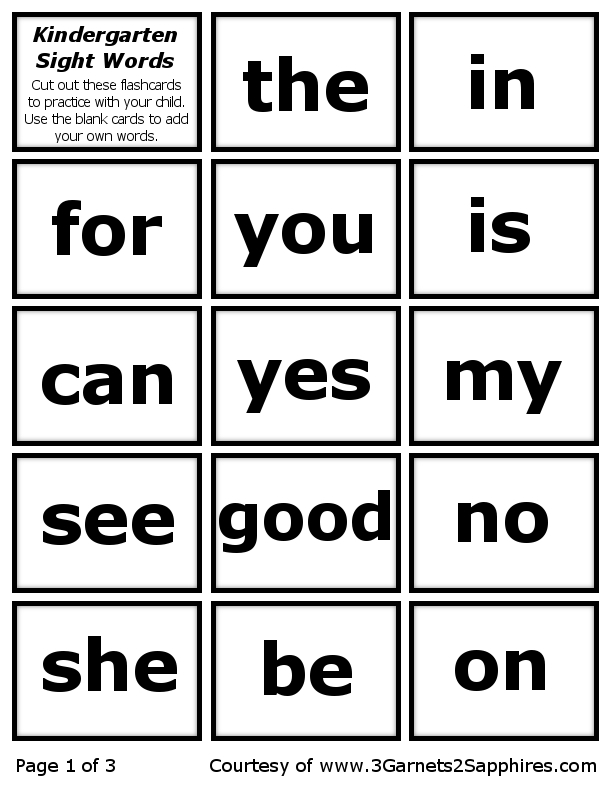 Free Printable Kindergarten Sight Words Worksheets Pdf Retmedi