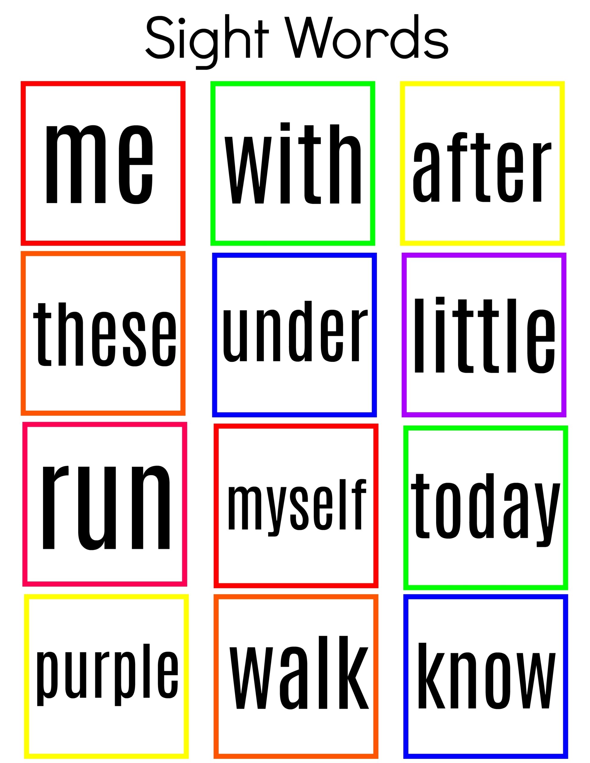 Free Printable Sight Word Flashcards Diy These Cards By Laminating 