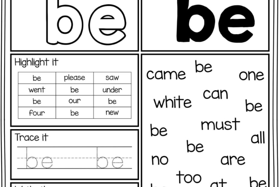 Free Printable Sight Word Go Worksheets