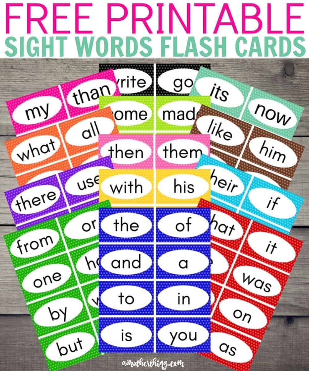 Free Printable Sight Words Flash Cards It 39 s A Mother Thing