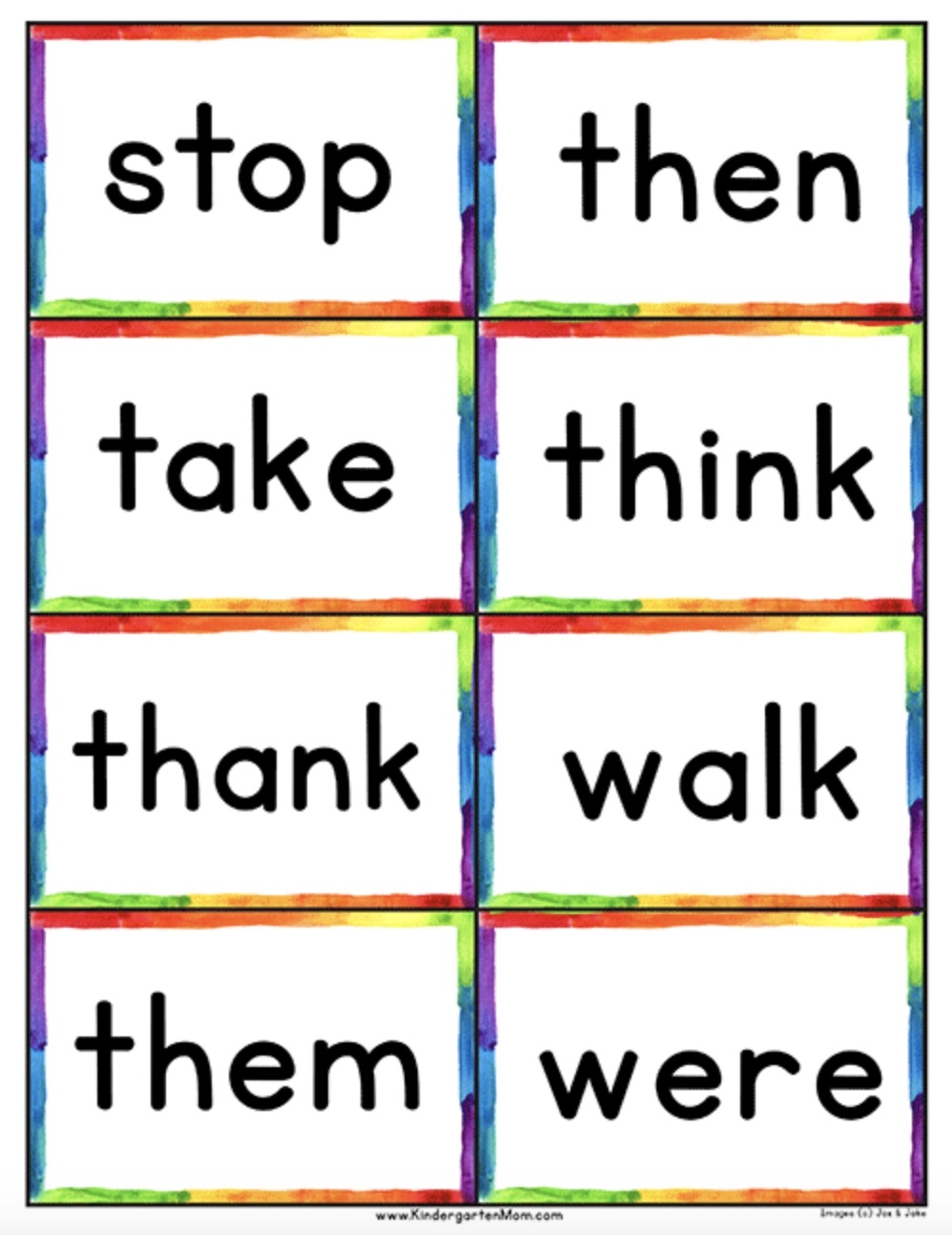 Free Printable Sight Words Kindergarten Hortemplate