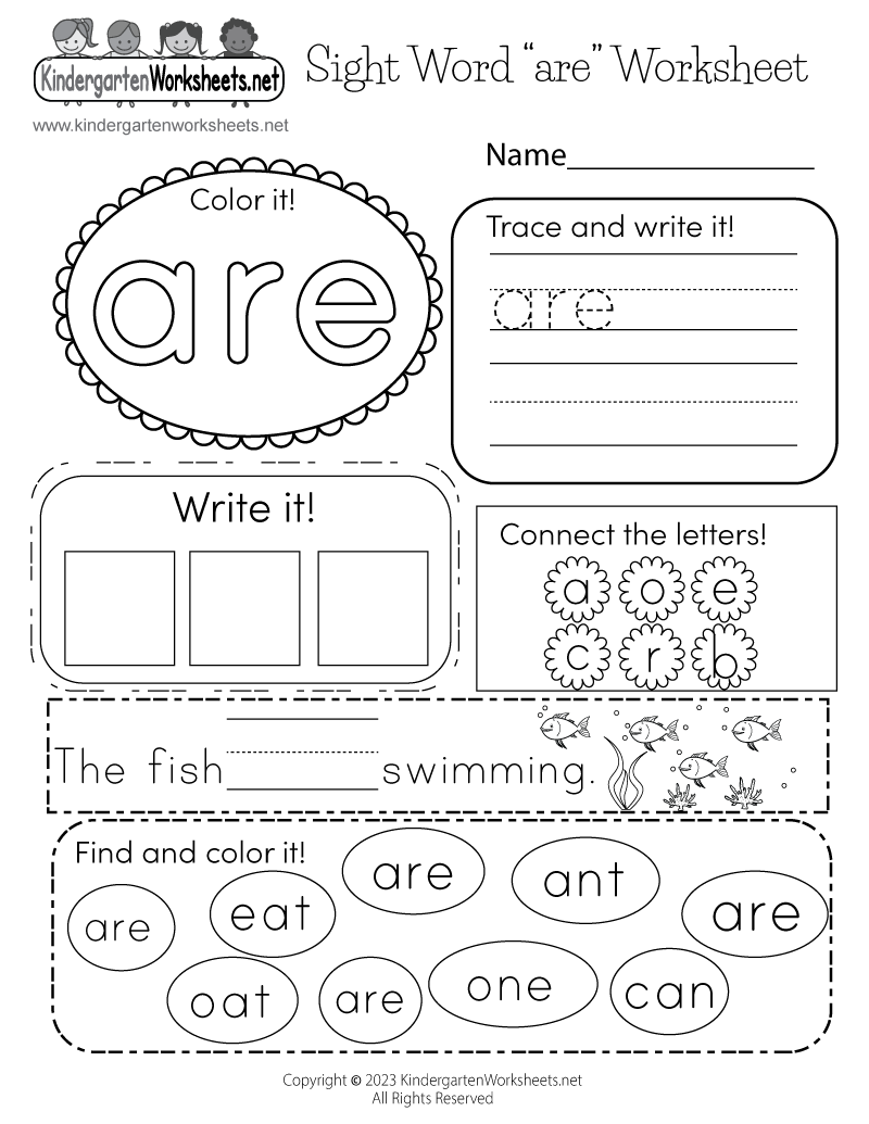 Free Printable Sight Words Kindergarten Mazok