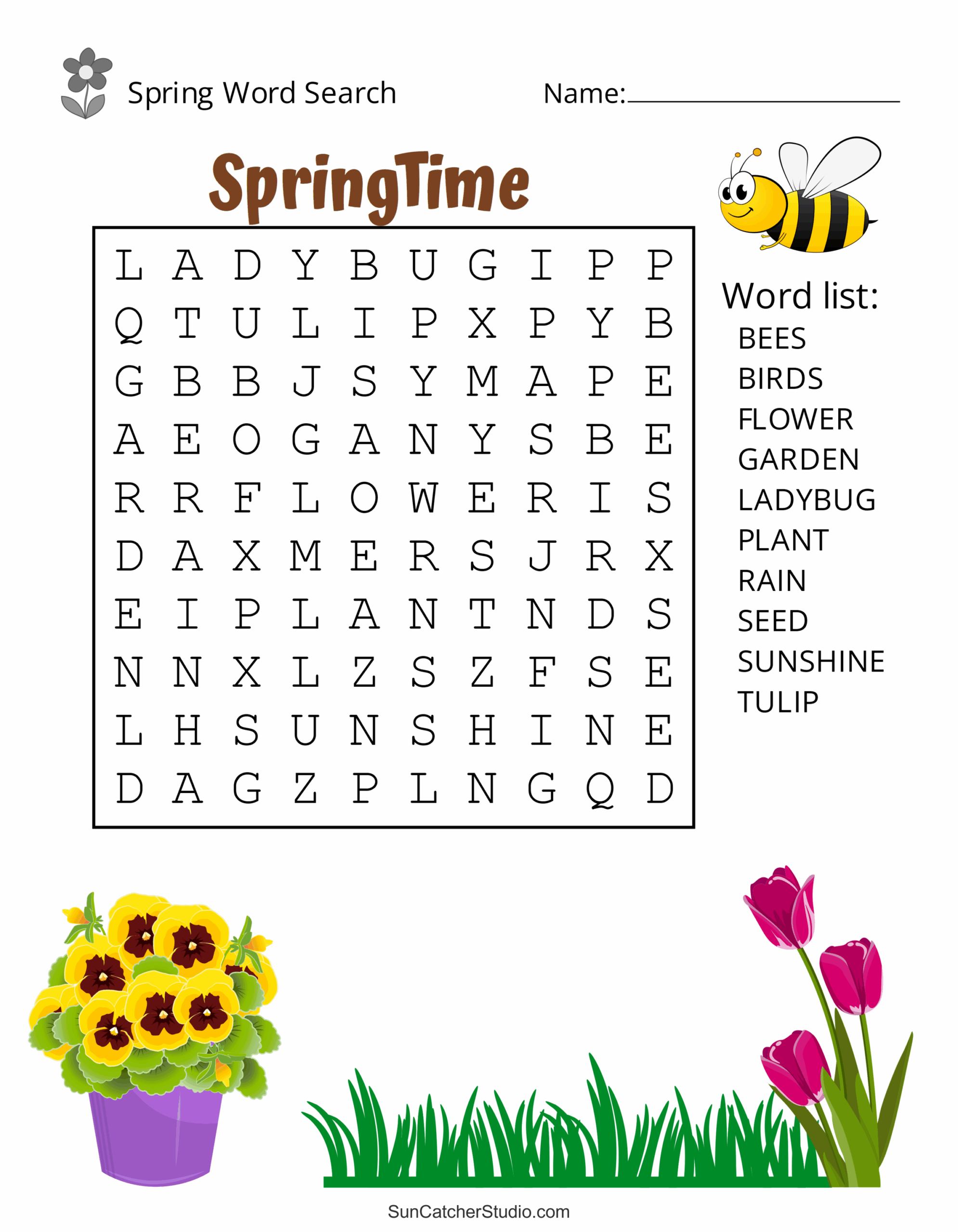 Free Printable Spring Word Search Puzzles Free Printables Monograms  Free Printable Spring Word Search Puzzles Free Printables Monograms
