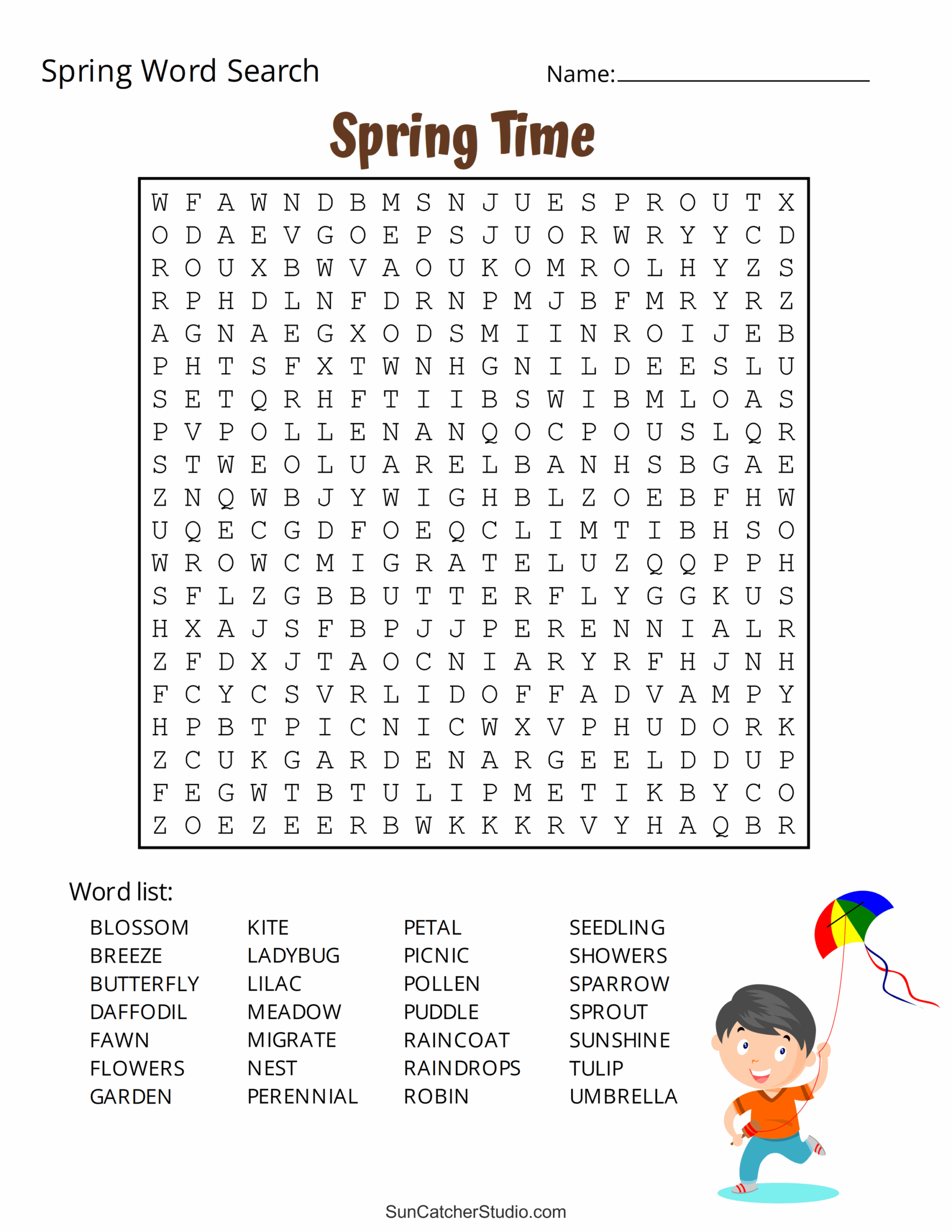 Free Printable Spring Word Search Puzzles Free Printables Monograms 