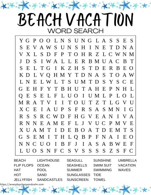 Free Printable Summer Word Searches 58 OFF Free Printable Summer Word Searches 58 OFF