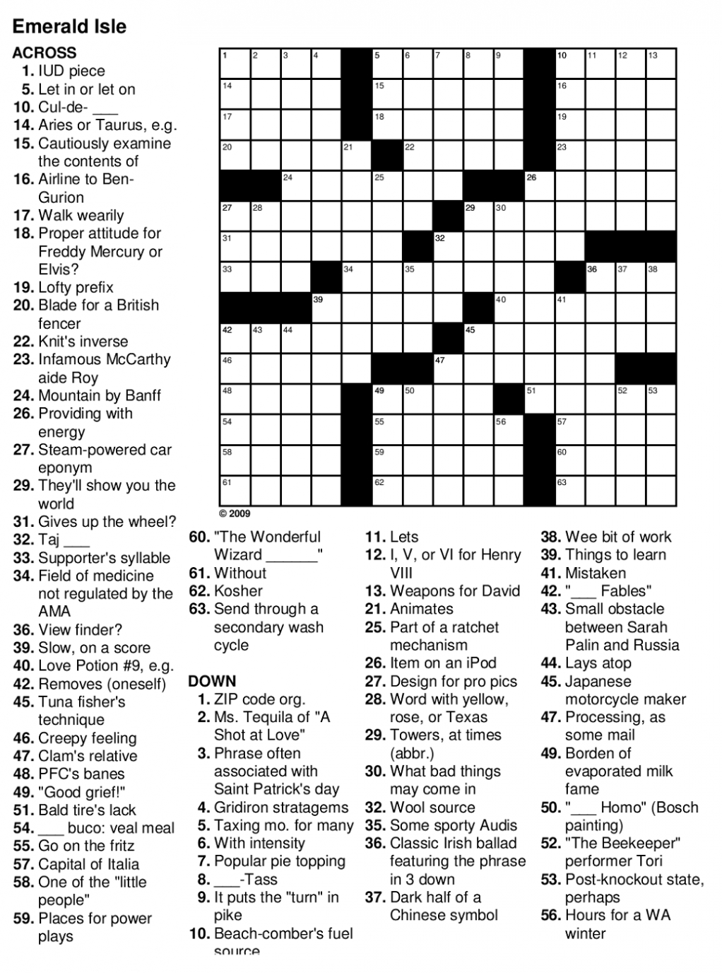 Free Printable Variety Puzzles Adults Printable Crossword Puzzles