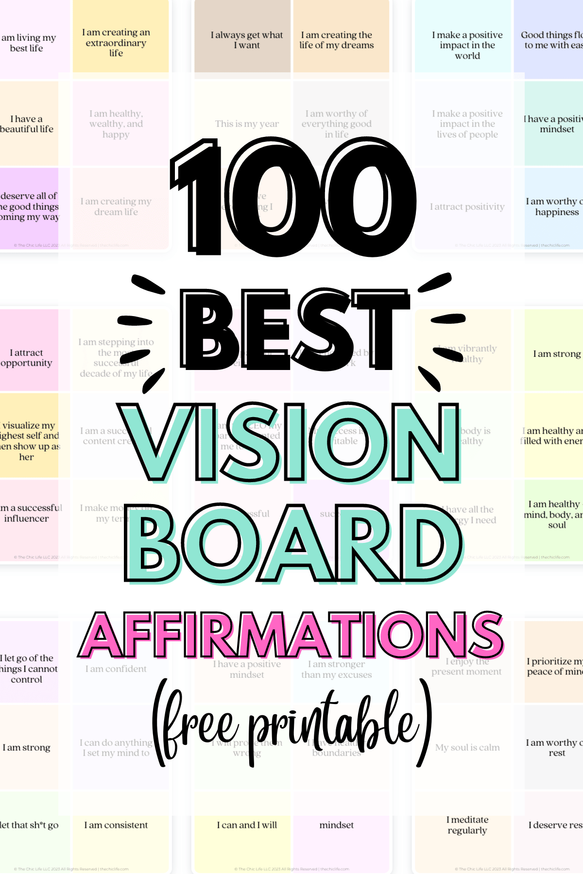 Free Printable Vision Board Words Printable New Year Banners Free Printable Vision Board Words Printable New Year Banners