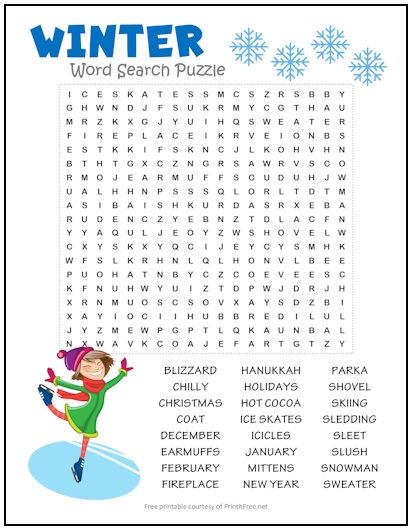 Free Printable Winter Word Search And Word Scramble 50 OFF Free Printable Winter Word Search And Word Scramble 50 OFF