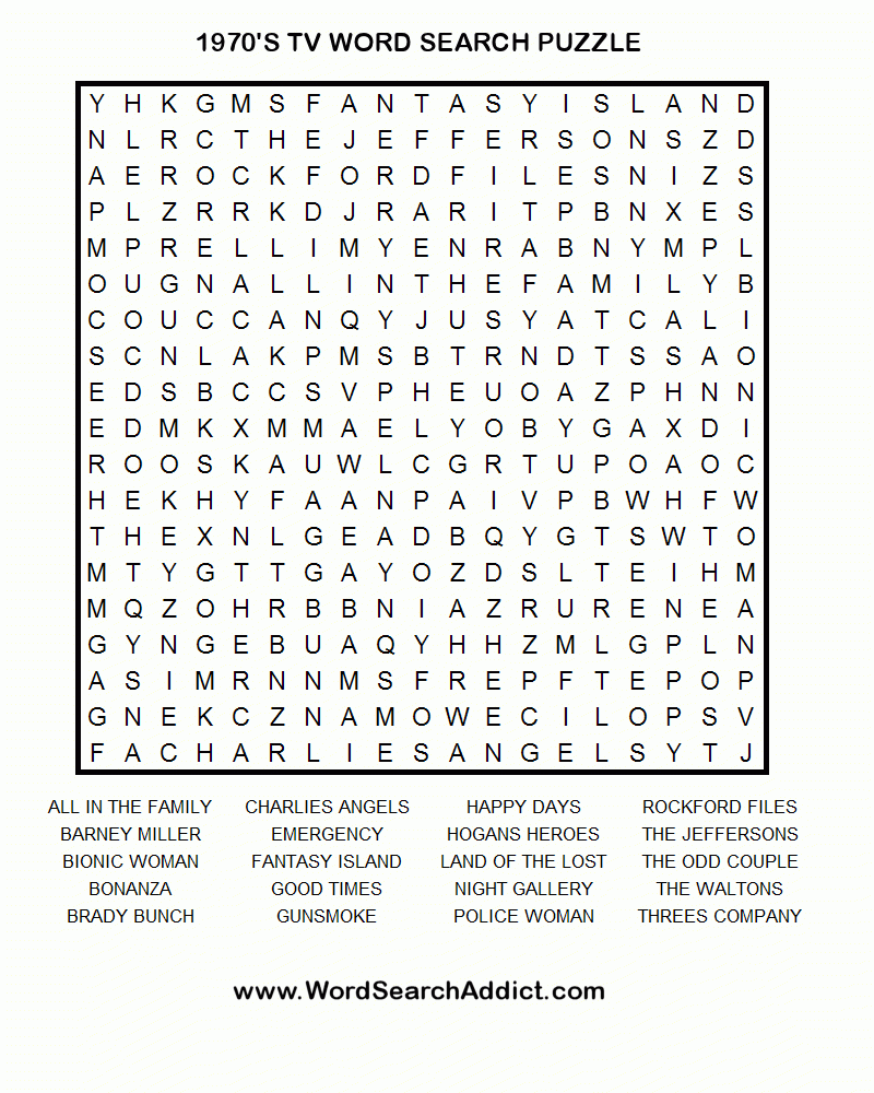 Free Printable Word Find Puzzles
