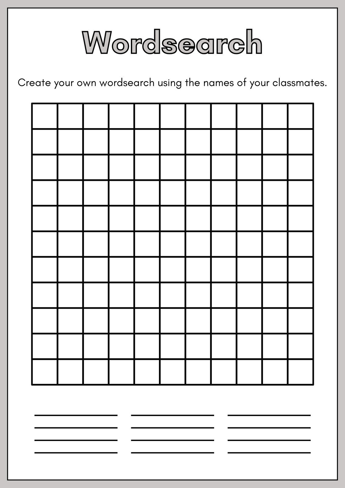 Free Printable Word Search For Teens Word Search Maker