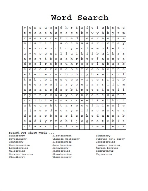 Free Printable Word Search Generator Word Search Maker