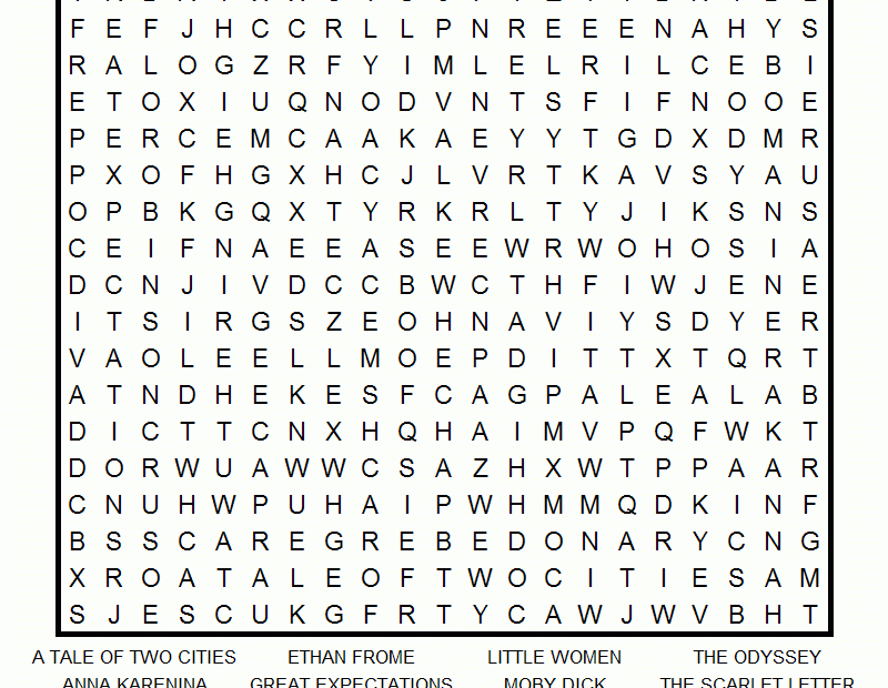 Free Printable Word Search Puzzles Adults Large Print Free Printable