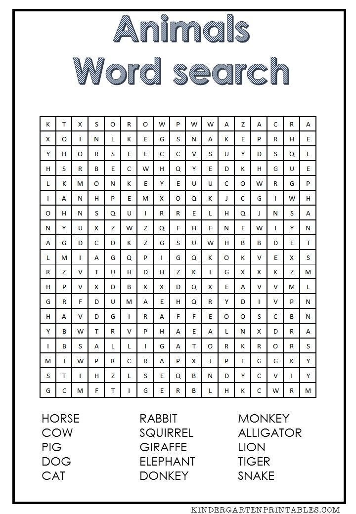 Free Printable Word Searches For 1St Graders I Created 5 Different Word 