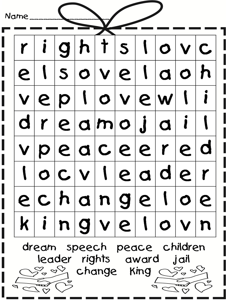 Free Printable Word Searches For 1St Graders I Created 5 Different Word 