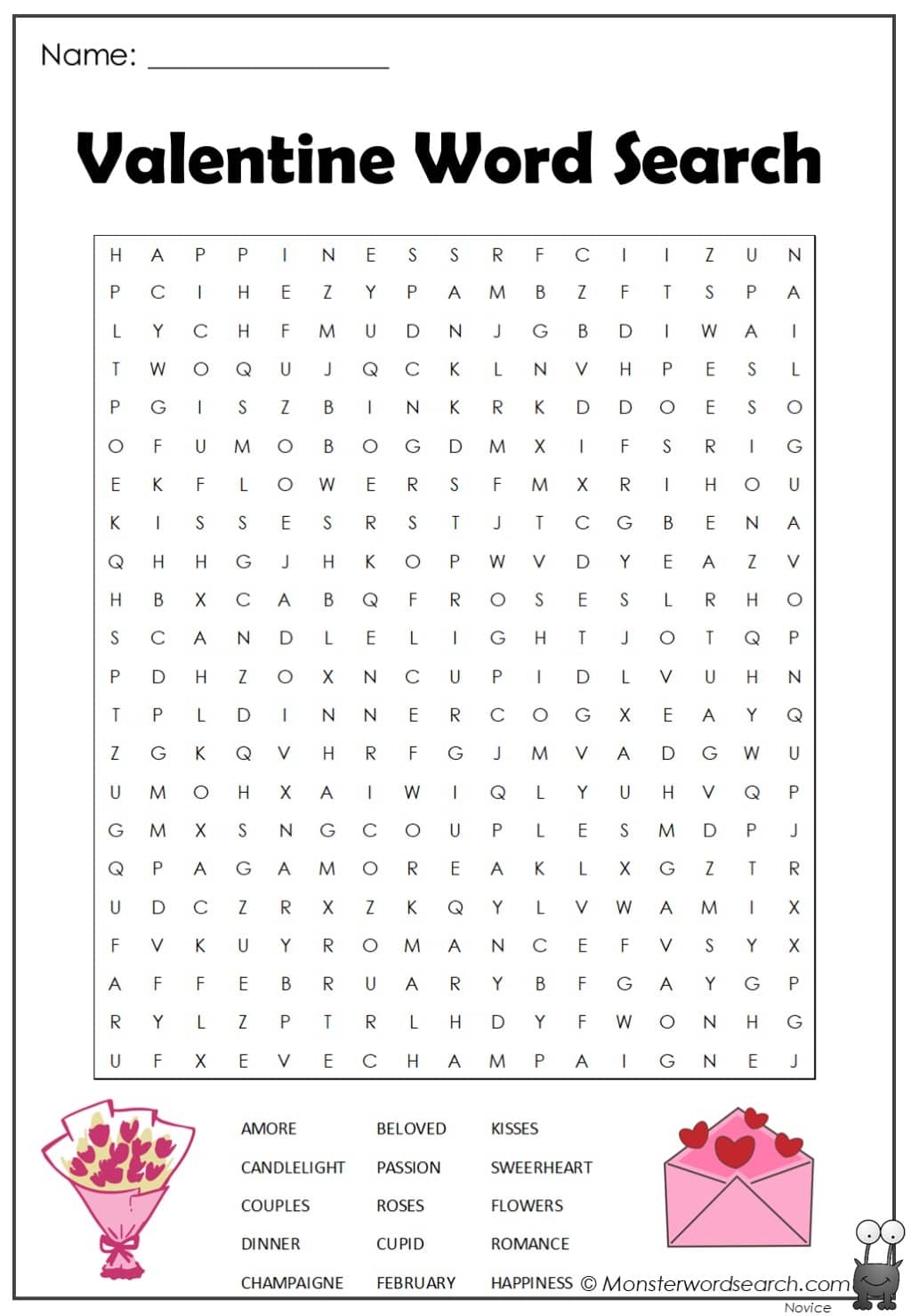 Free Valentine Word Search Printables Word Search Maker