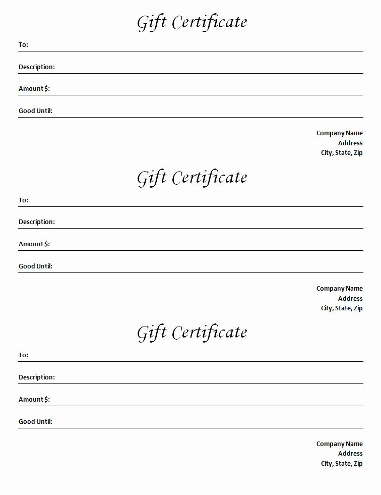 Free Word Printable Gift Certificate Template Rewahc