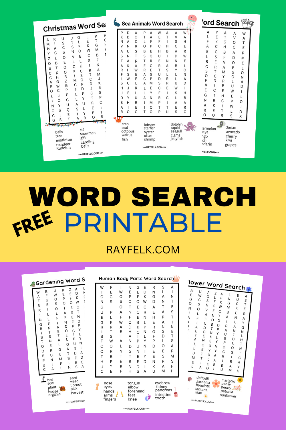 Free Word Search Printable Puzzles
