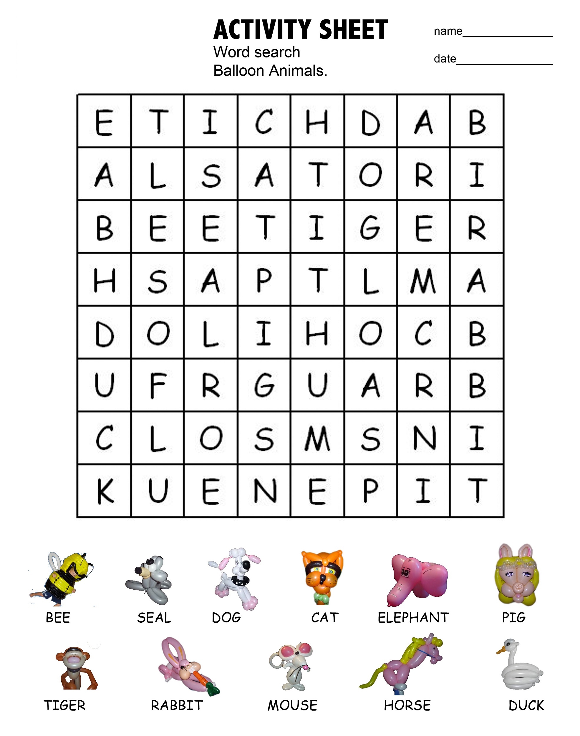 Free Word Search Printables For Kids Word Search Maker