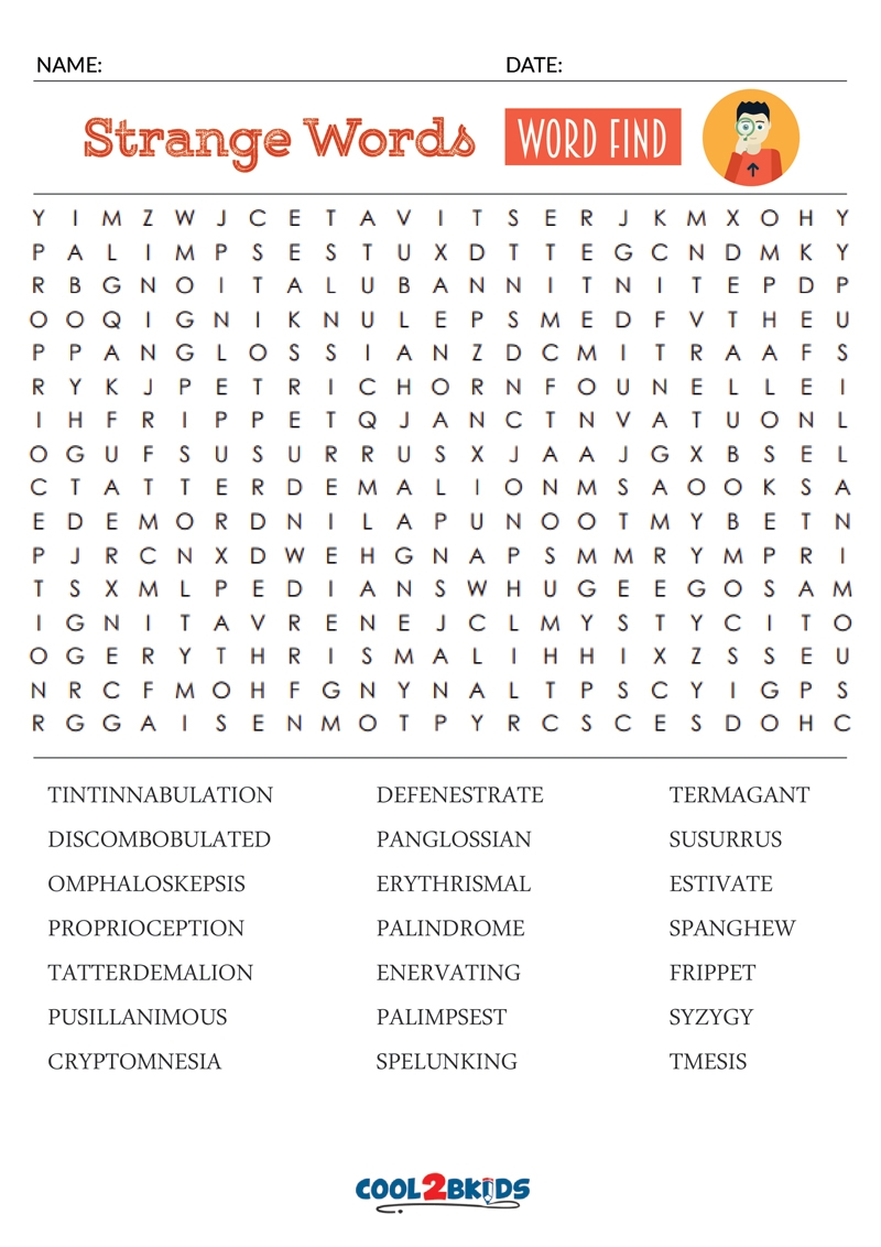 Free Word Searches Printable For Adults Word Search Maker