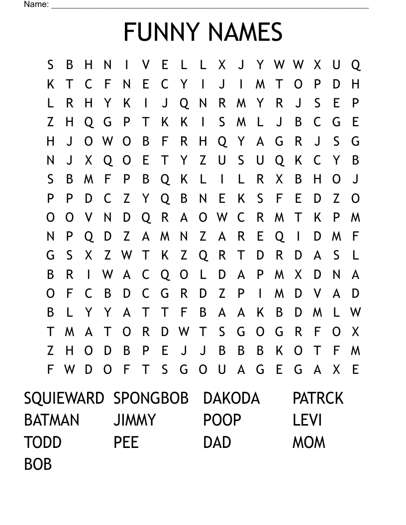 Funny Word Search Puzzles Printable Word Search Maker Funny Word Search Puzzles Printable Word Search Maker
