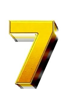 Golden 7th Number Design For Celebrations