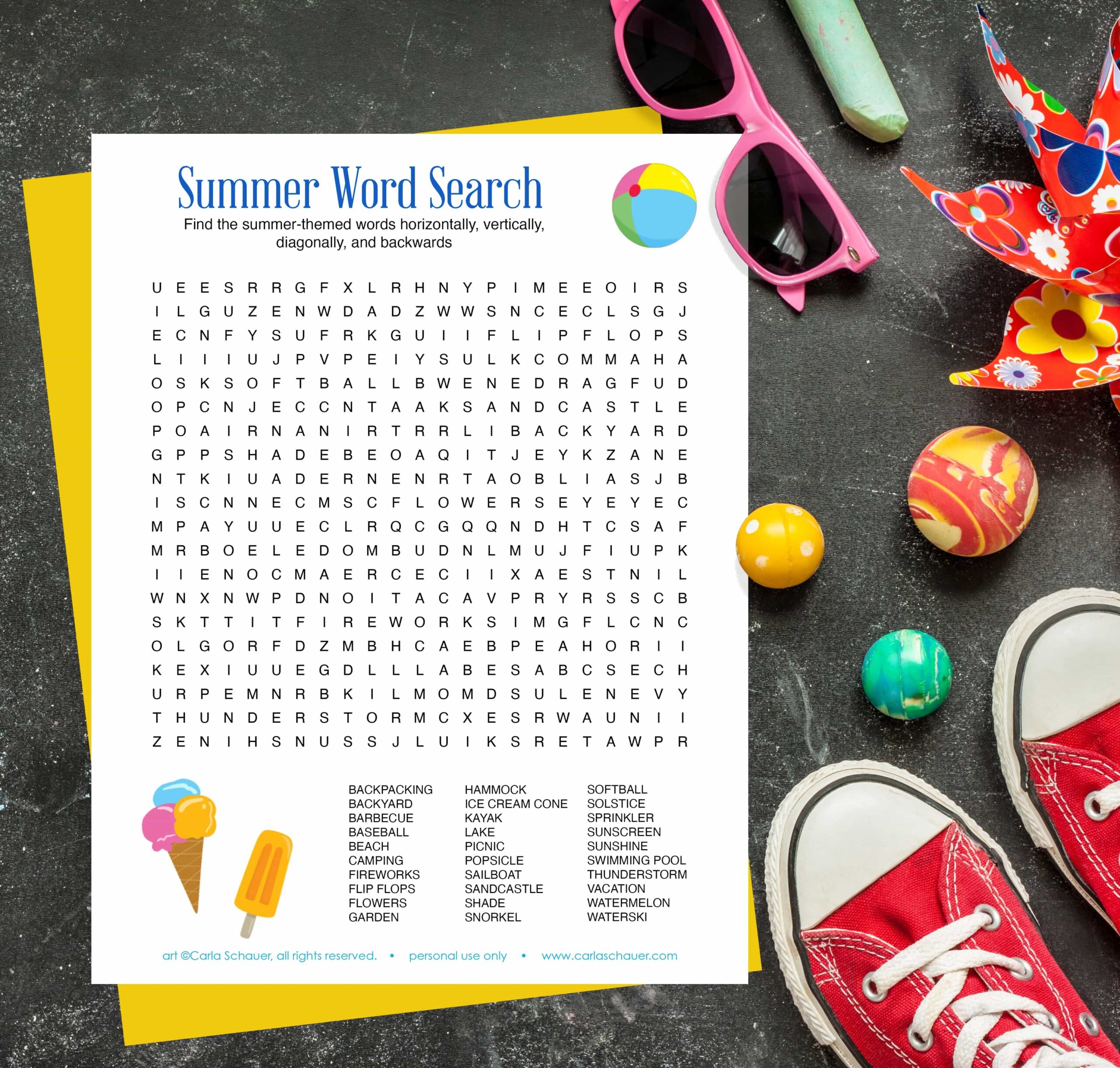 Grab This Fun Summer Word Search Printable Carla Schauer Designs Grab This Fun Summer Word Search Printable Carla Schauer Designs
