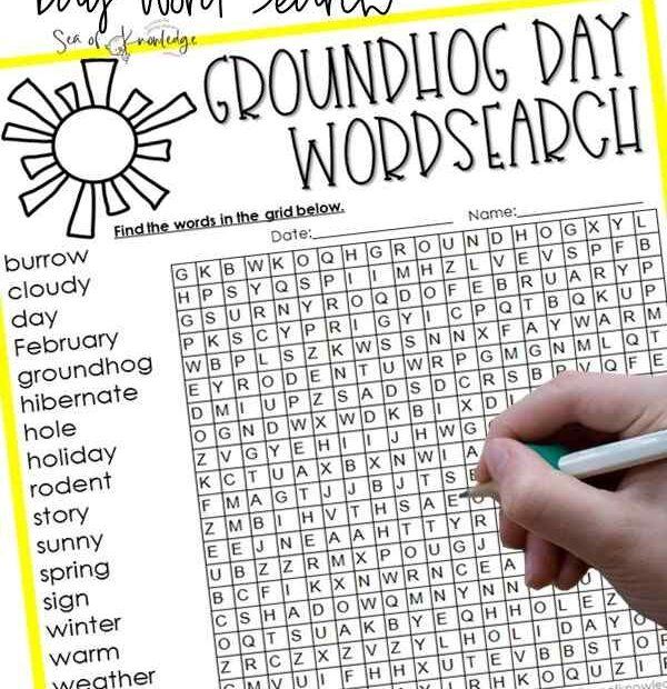 Groundhog Day Word Search Printable Free Word Search Maker