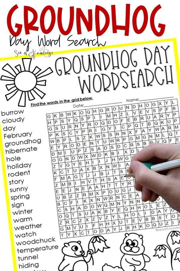 Groundhog Day Word Search Printable Free Word Search Maker