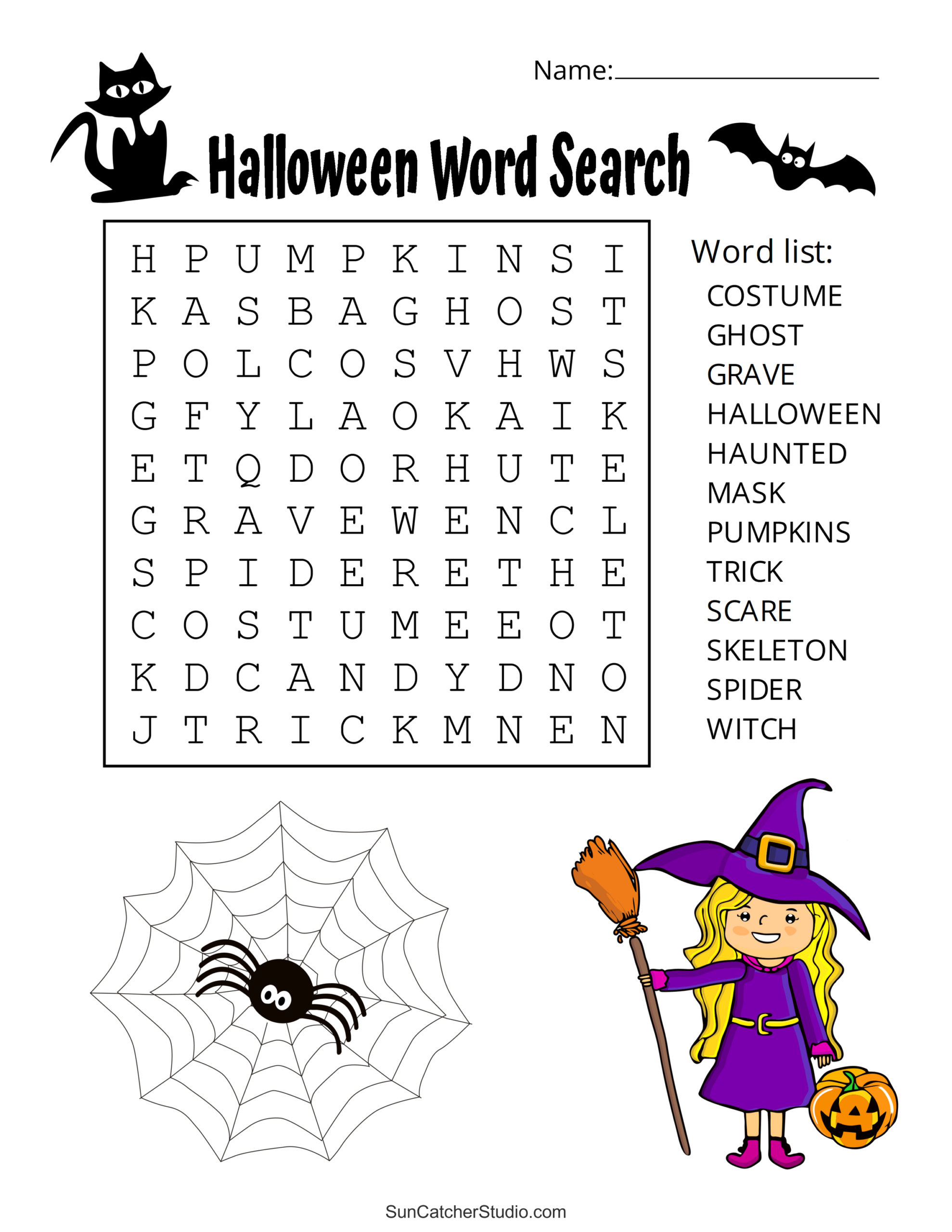 Halloween Puzzle Printable Free FREE Printable A Z