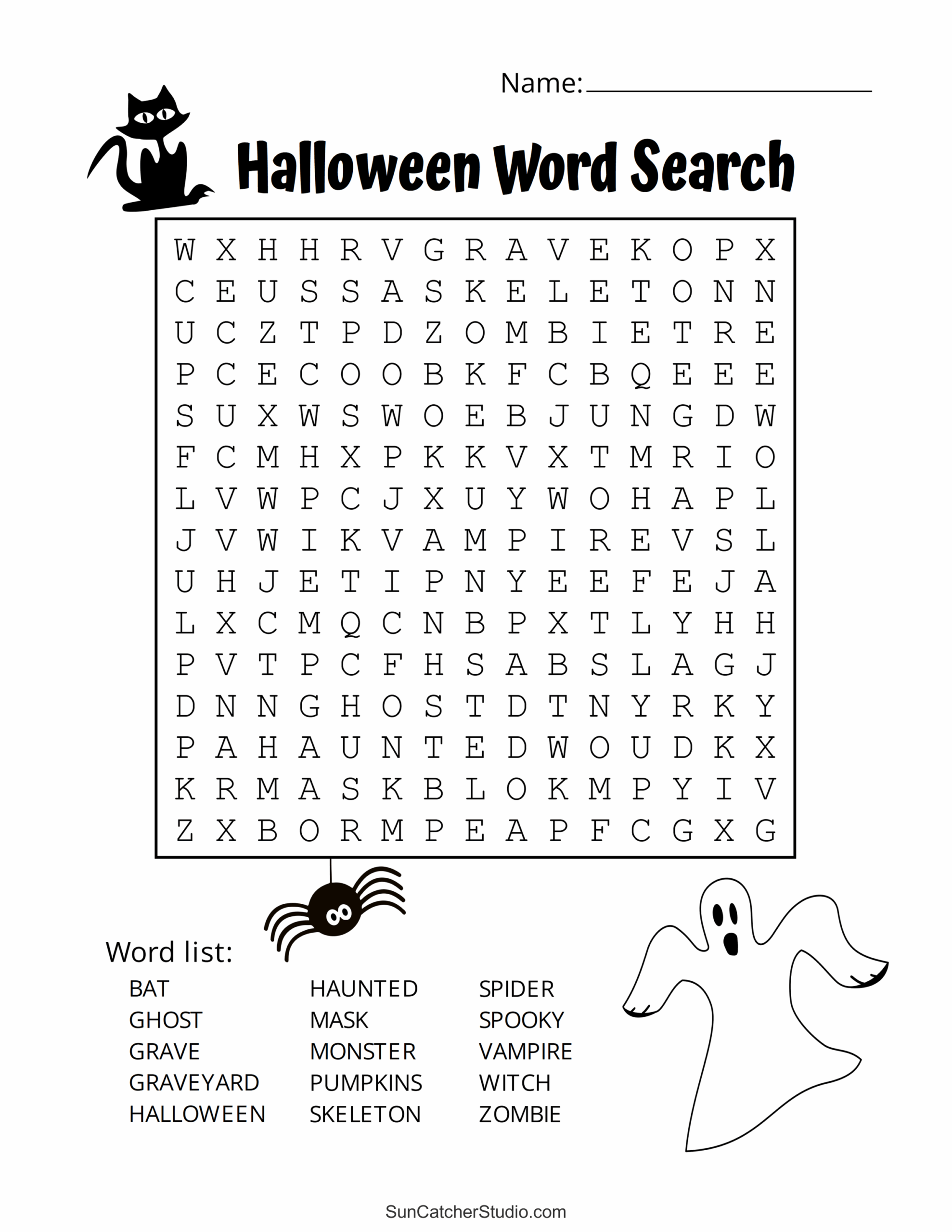 Halloween Word Search Free Printable Puzzles Free Printables Halloween Word Search Free Printable Puzzles Free Printables