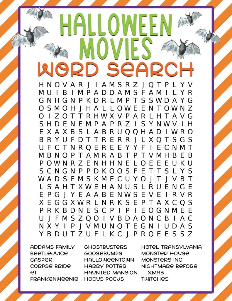 Halloween Word Search Puzzles Printable Free Printable Templates