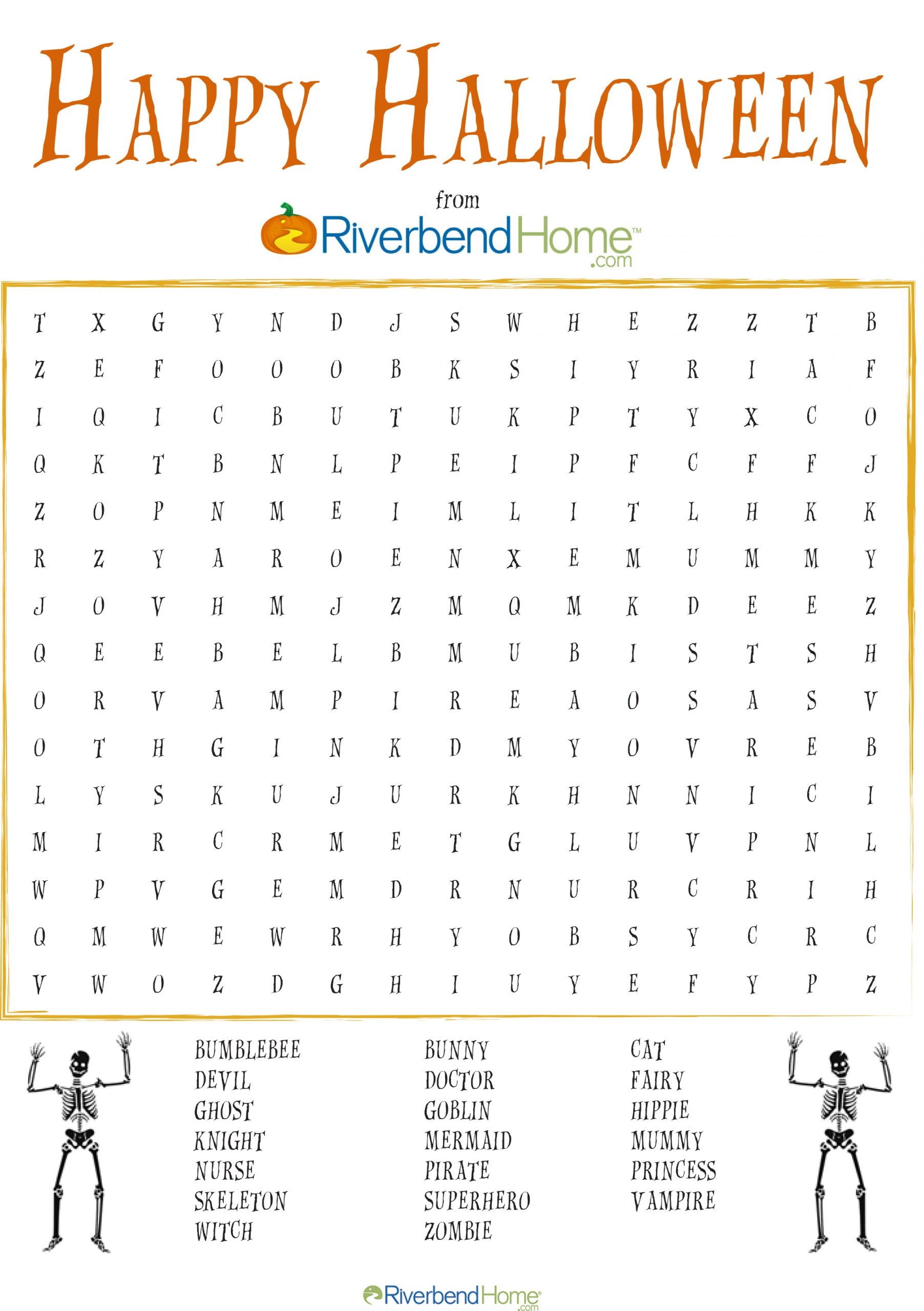 Halloween Word Search Puzzles Printable Word Search Printable Halloween Word Search Puzzles Printable Word Search Printable