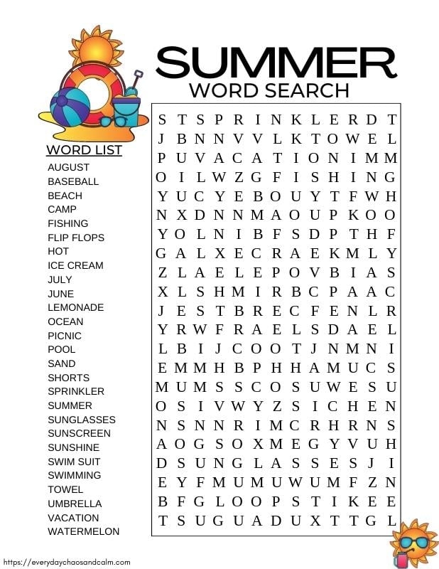 Hard Summer Word Search Printable Word Search Maker Hard Summer Word Search Printable Word Search Maker
