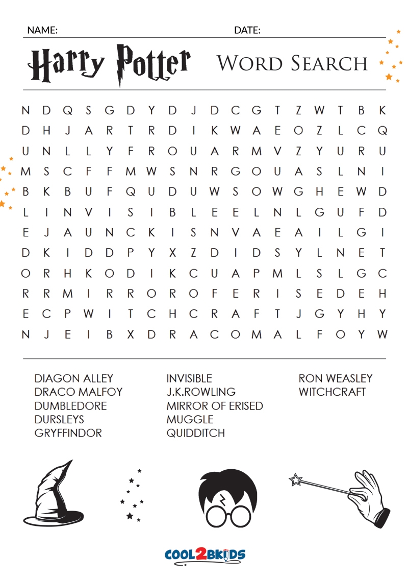 Harry Potter Printable Word Search Word Search Maker