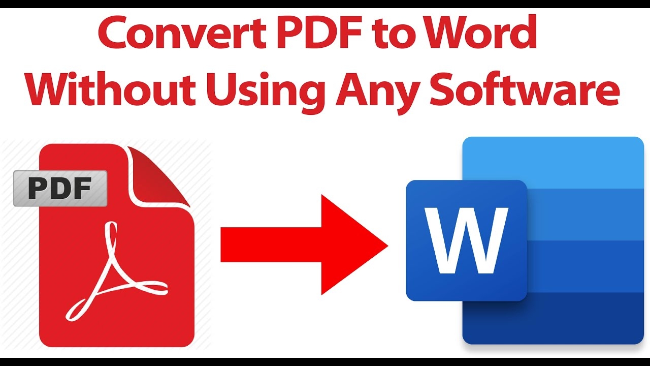 How To Convert Pdf To Word Document Without Software Free Documents
