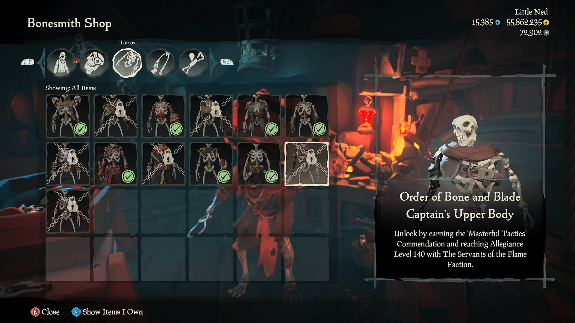 How To Get The Order Of Bone And Blade Skeleton Curse Cosmetics In Sea 