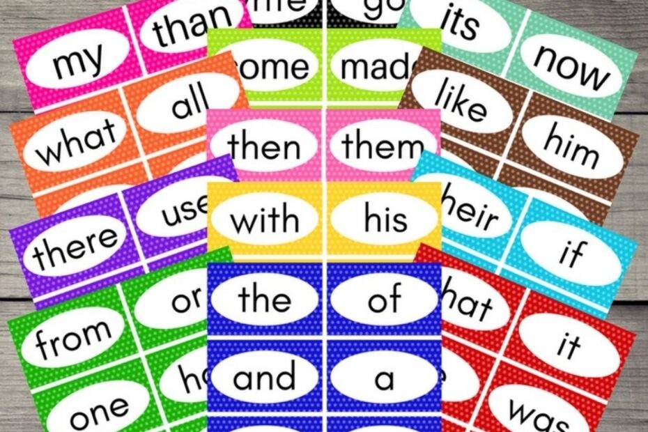 Kindergarten Sight Words List Free Printable Mazcanvas