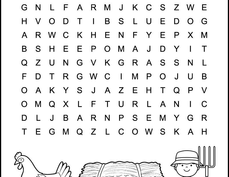 Kindergarten Word Search Puzzles Printable Word Search Maker