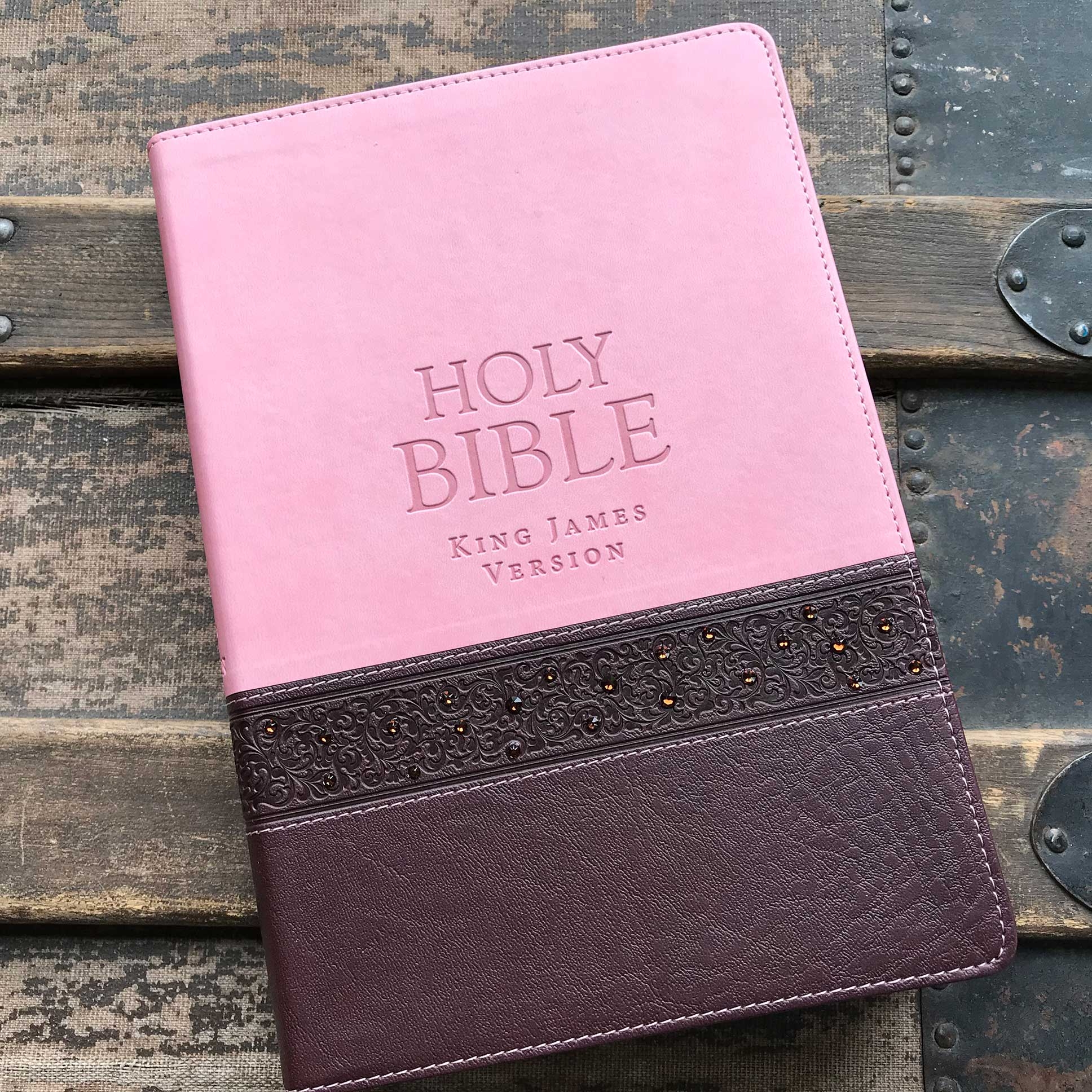KJV Brown Pink Large Print Thinline Bible KJV Brown Pink Large Print Thinline Bible