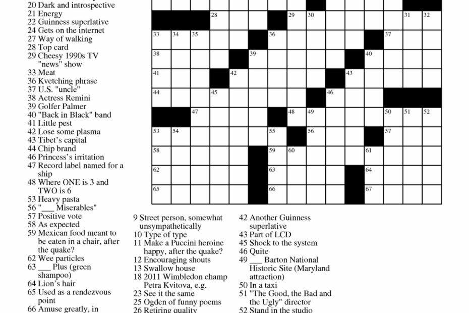 La Times Printable Crossword 79 Images In Collection Page 2 La