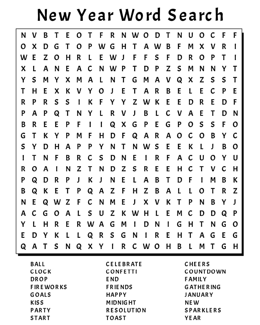 Large Print Word Search Printable Printable JD