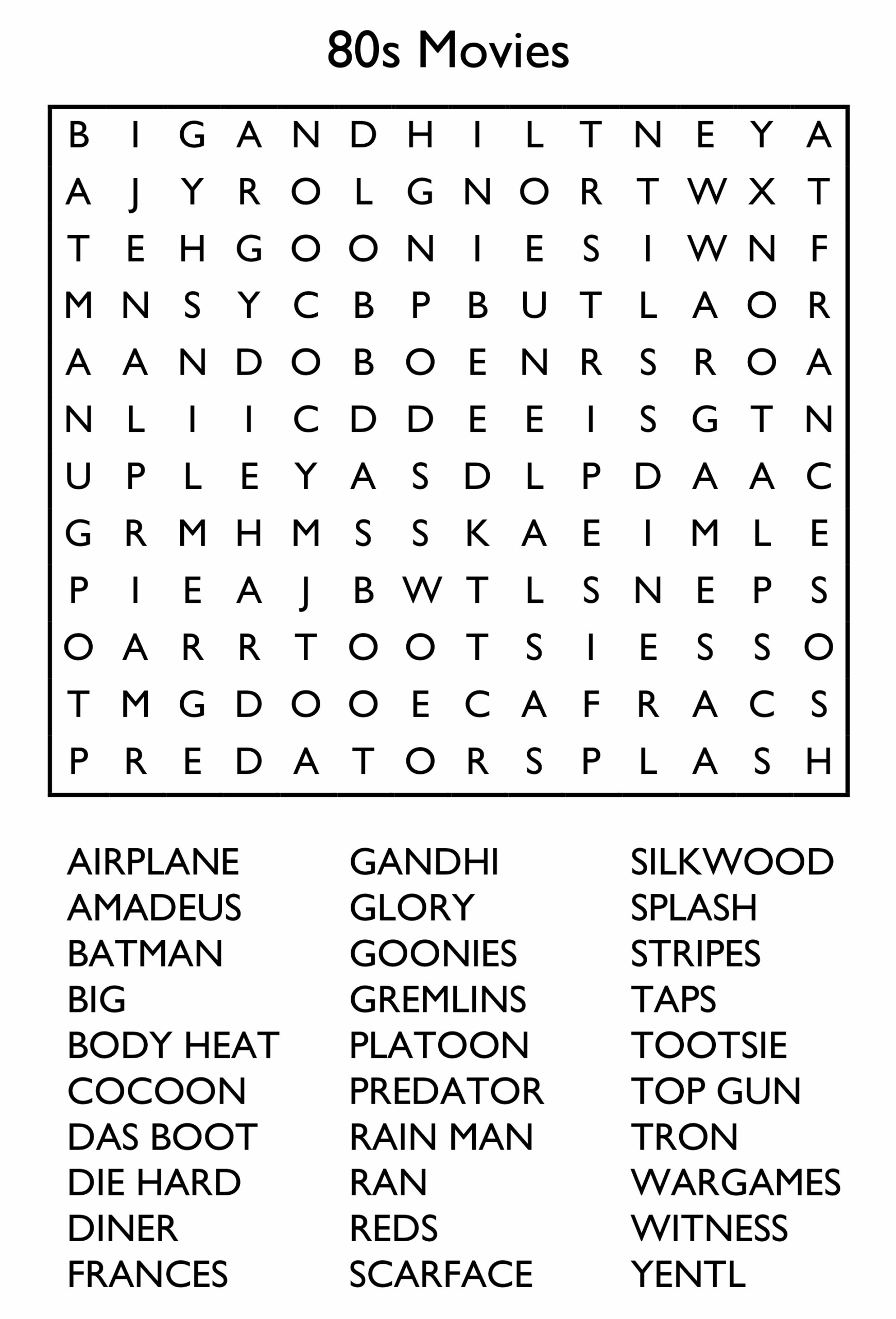 Large Print Word Search Puzzles For Seniors Printable Word Search 