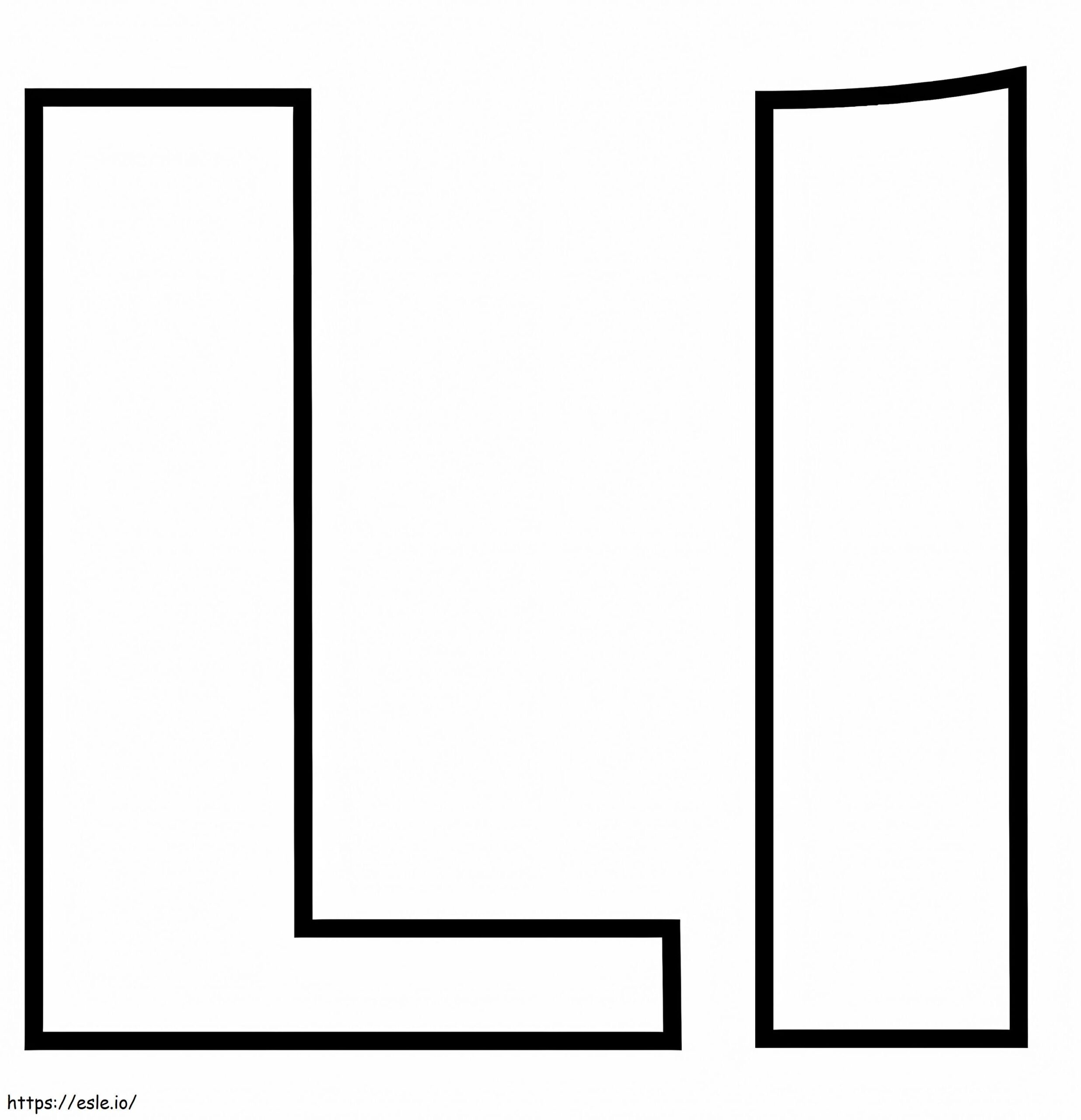 Letter L L Coloring Page