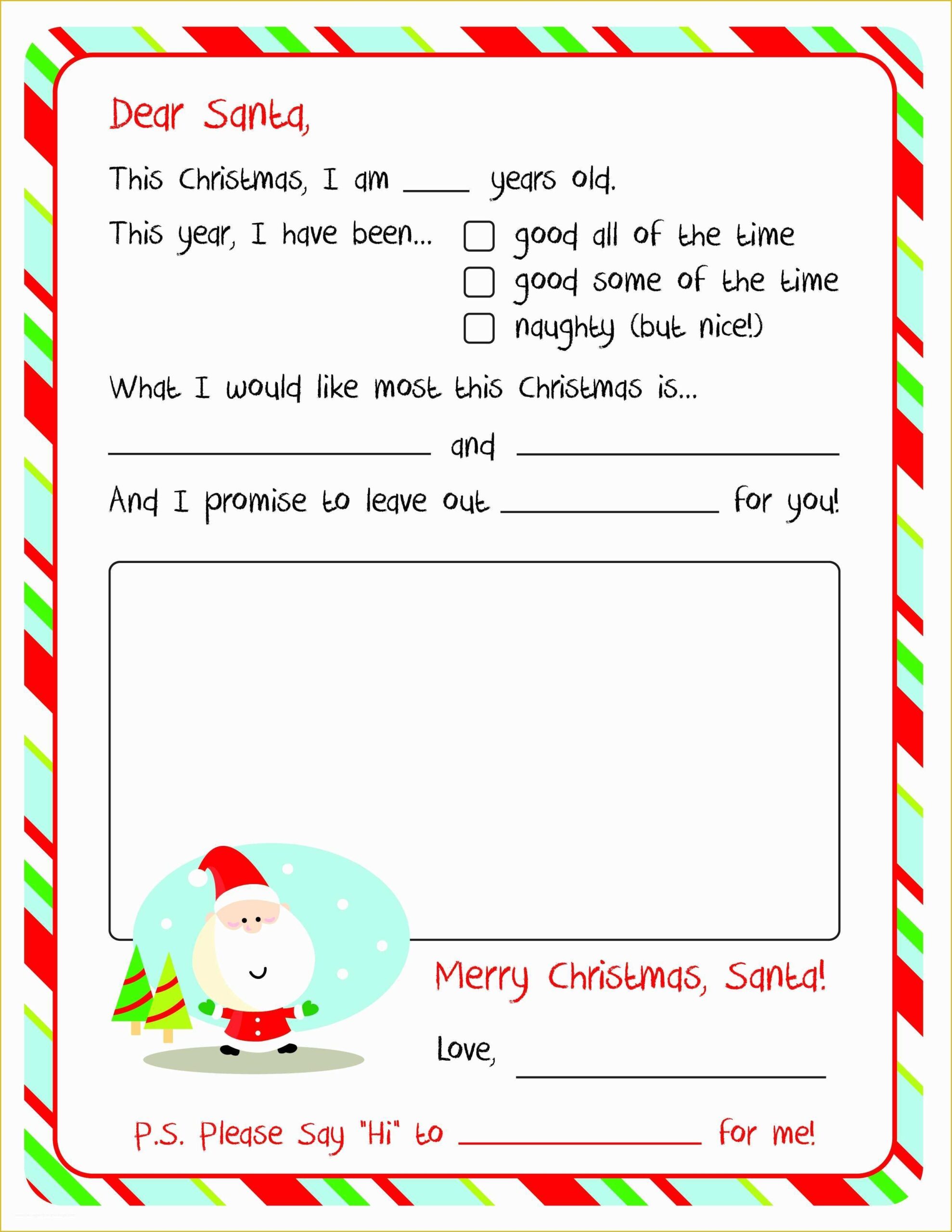 Letter To Santa Template Free Printable Of Free Printable Letter From  Letter To Santa Template Free Printable Of Free Printable Letter From