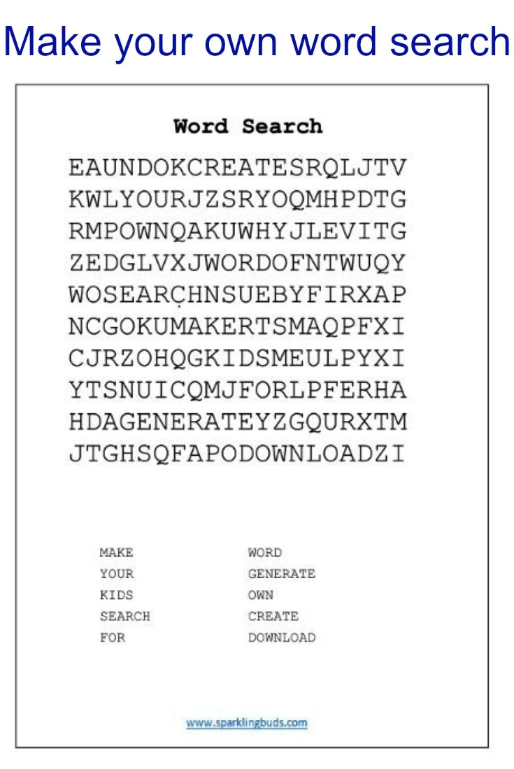 Make Your Own Word Search Free Printable Realsop Make Your Own Word Search Free Printable Realsop
