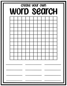 Make Your Own Word Search Printable Evilver Make Your Own Word Search Printable Evilver