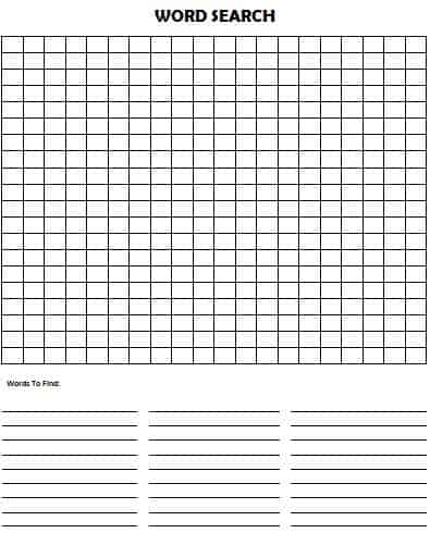 Make your own word search puzzle Moms Munchkins