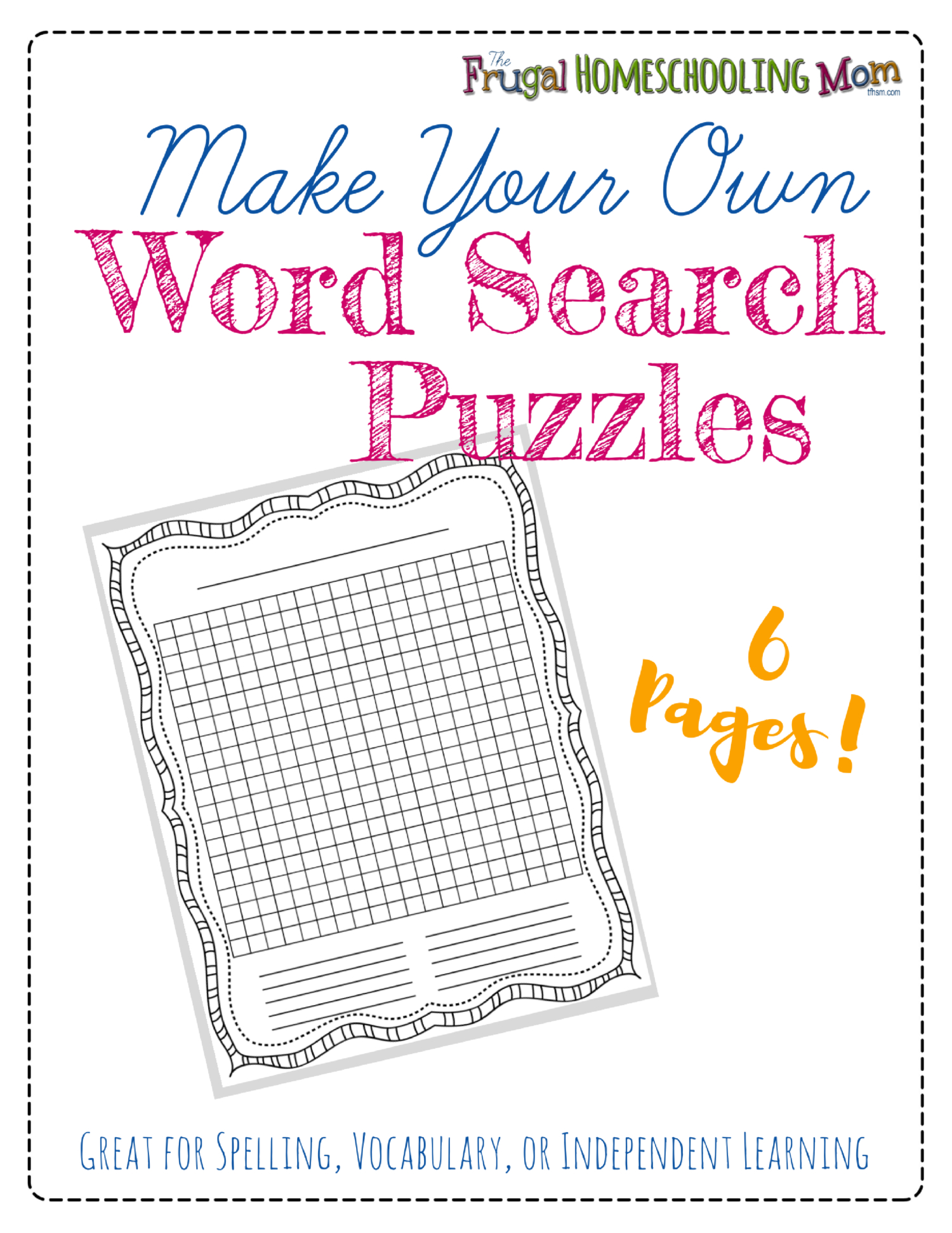Make Your Own Word Search Puzzle Printable