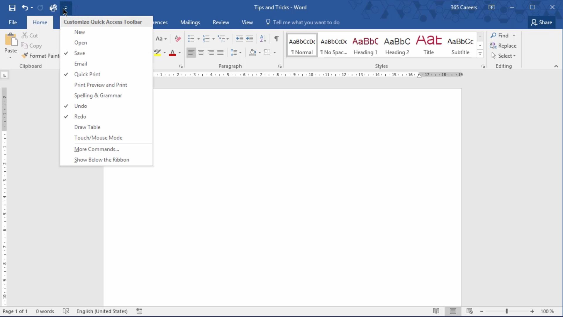 Microsoft Word 2016 EN Online Officekurs Lecturio
