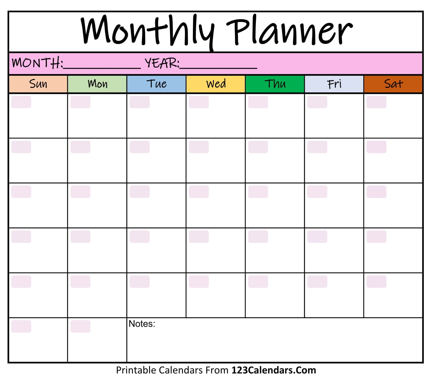 Monthly Calendar Template Printable Free Printable Templates Monthly Calendar Template Printable Free Printable Templates